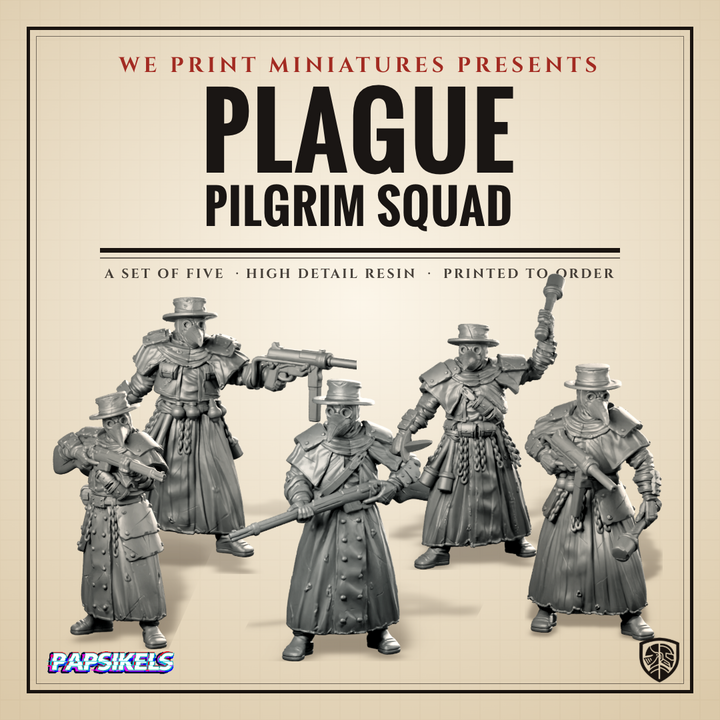 Pack Escuadra Plague Pilgrim: 5 Miniaturas de Ejecutores Enmascarados