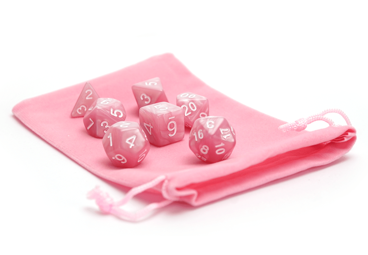 Plain Dice Bag - Pink - DiceRoll UK - We Print Miniatures