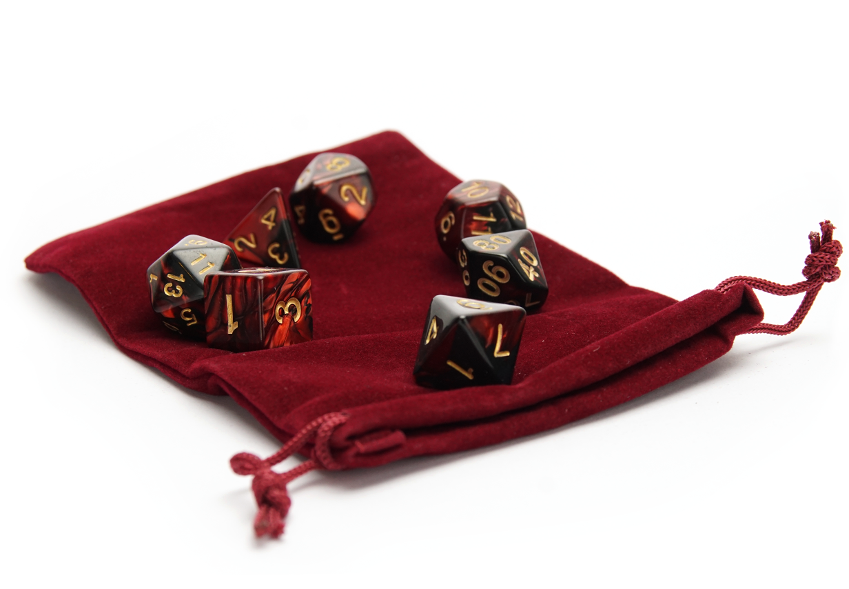 Plain Dice Bag - Burgundy