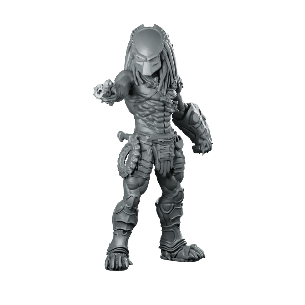 Plasma Pistol Wulfen Skull Hunter Miniature Cyberpunk Xeno - Papsikels Miniatures - We Print Miniatures