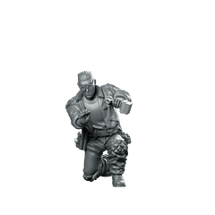 Playboy Space Crew Scientist 2 Miniature Cyberpunk Operative - Papsikels Miniatures - We Print Miniatures