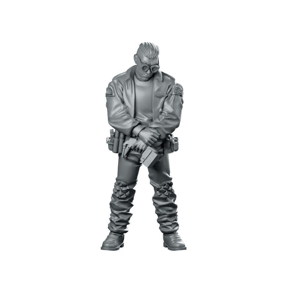 Playboy Space Crew Scientist Miniature Cyberpunk Researcher - Papsikels Miniatures - We Print Miniatures