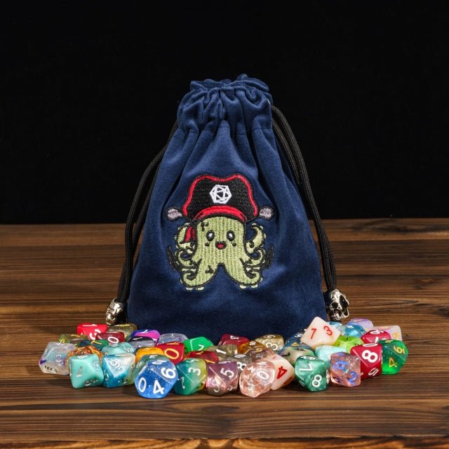 Plunderpus | Flannel Drawstring Dice Bag | Blue - Tabletop Dominion - We Print Miniatures