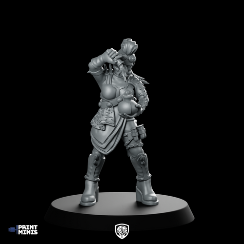 Poison Mistress Miniature Sci-Fi Cyberpunk Spy Assassin