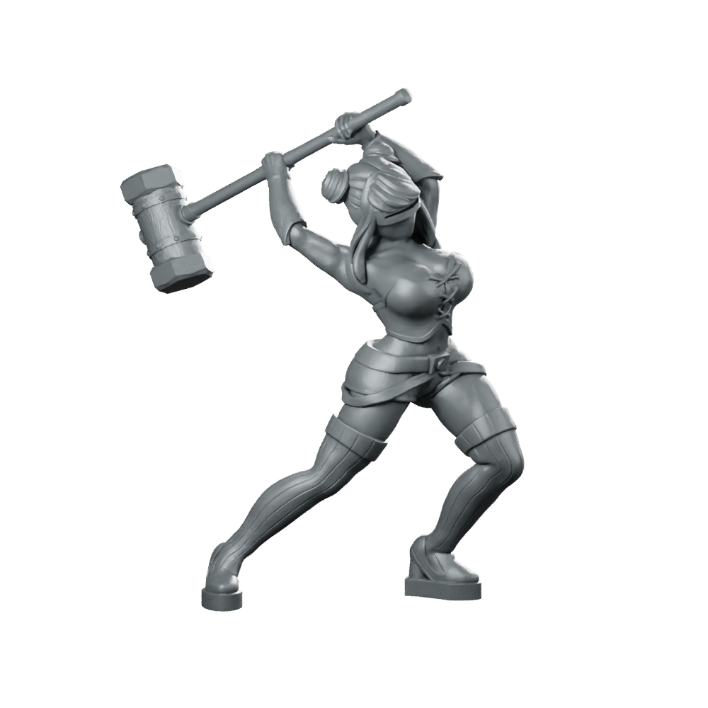 Poksters Gang Ivana Armawi Cyber Punk Hammer Miniature 360 Spin 01