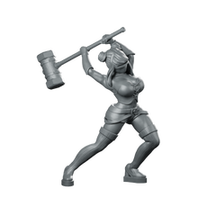 Poksters Gang Ivana Armawi Cyber Punk Hammer Miniature 360 Spin 01