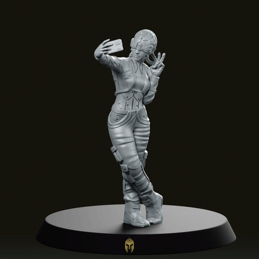 Poppy Cyber Influencer Cyberpunk - Unit9 - We Print Miniatures