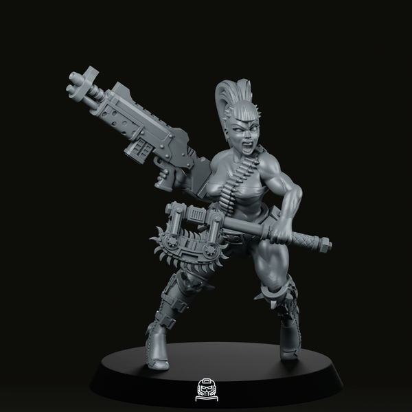 Post Apocalypse Raider Assembled Miniature - Across The Realms - We Print Miniatures