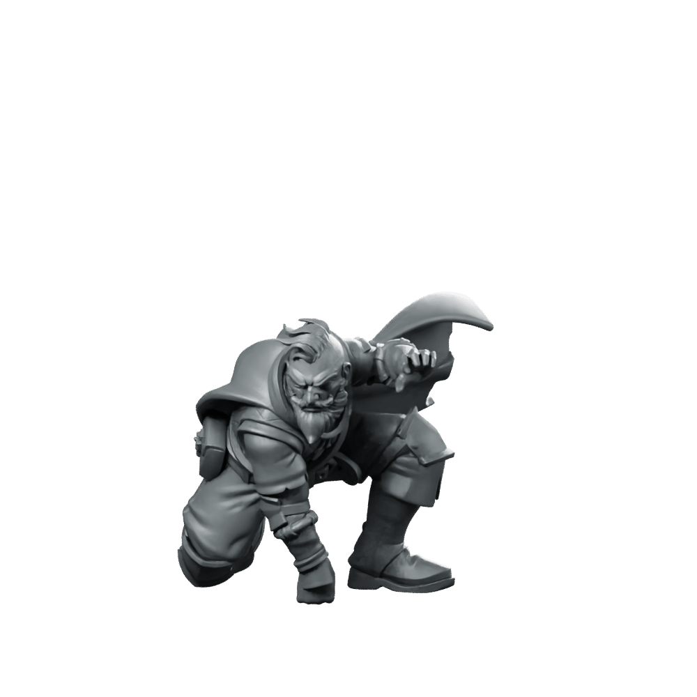 Power Stance Miniature Dynamic Warrior Rogue Pose - CastNPlay - We Print Miniatures