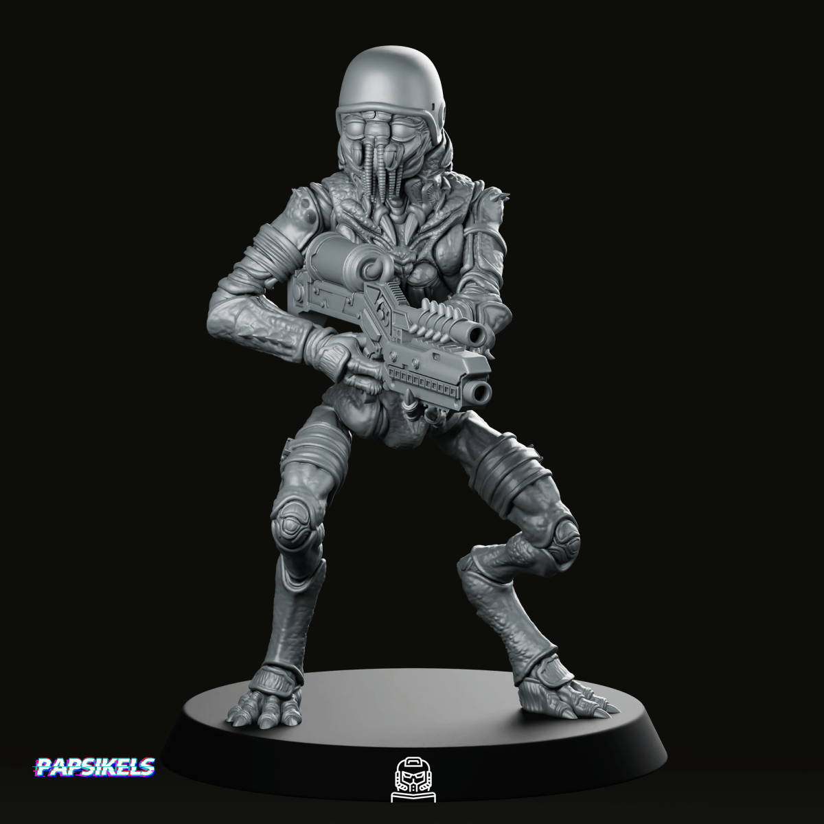 Prawn Outlander Rebel Fighter 1 Miniature - Papsikels Miniatures - We Print Miniatures