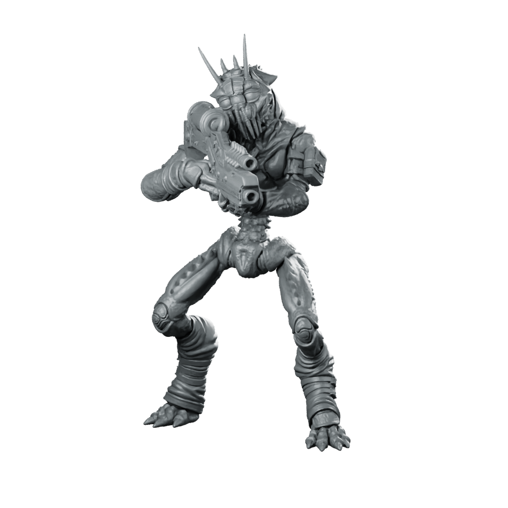 Prawn Outlander Rebel Fighter 2 Miniature Sci - Fi Aquatic - Papsikels Miniatures - We Print Miniatures