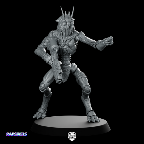 Prawn Outlander Rebel Fighter 3 Miniature Alien Gunner
