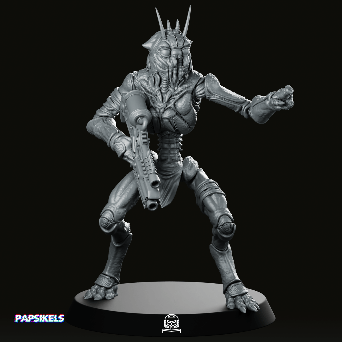 Prawn Outlander Rebel Fighter 3 Miniature - Papsikels Miniatures - We Print Miniatures