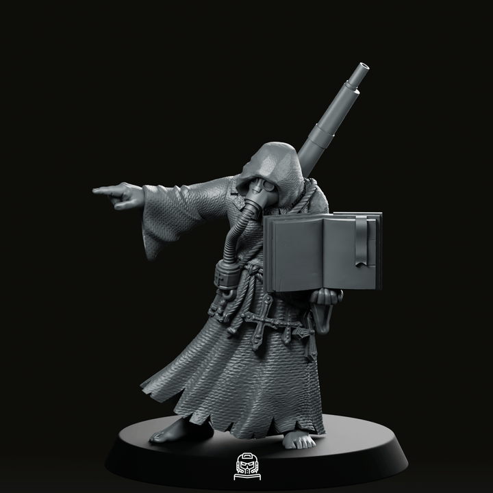 Trench Soldier Preacher Miniature Gas Masked Crusade