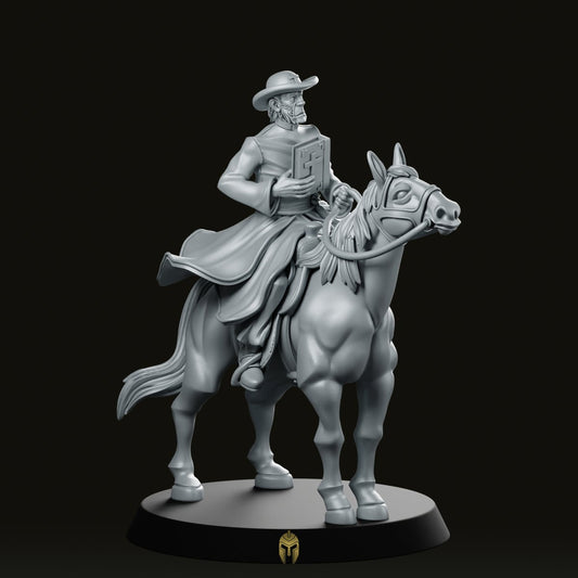 Preacher W Cooper A Cowboy Miniature -CastNPlay - We Print Miniatures