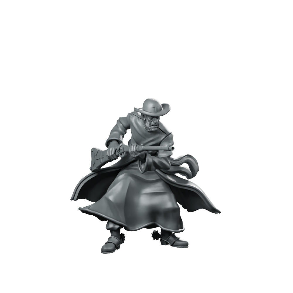 Preacher W Cooper B Western Miniature Rifle Gunslinger Miniature 360 Spin 01