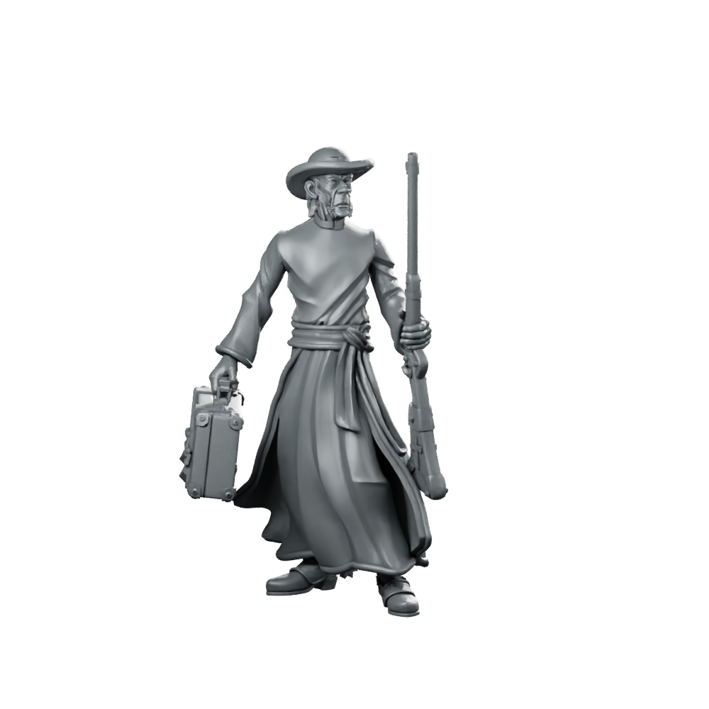 Preacher W Cooper C Wild West Miniature Rifle Miniature 360 Spin 01