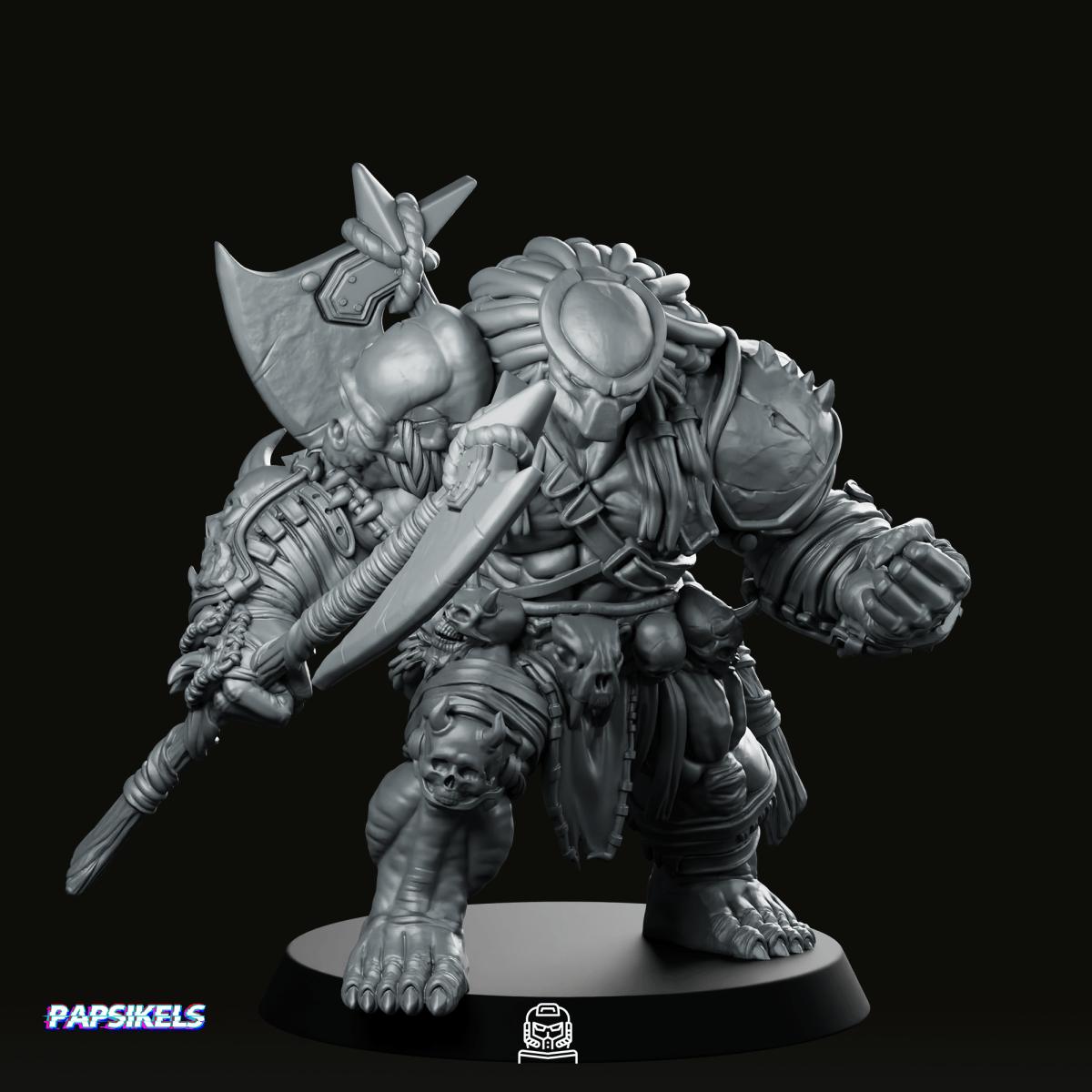 Predahulk Skull Hunter 2 Miniature - Papsikels Miniatures - We Print Miniatures
