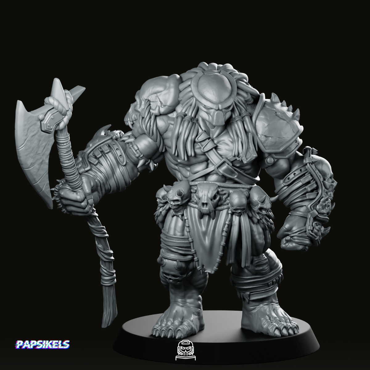 Predahulk Skull Hunter 3 Miniature - Papsikels Miniatures - We Print Miniatures