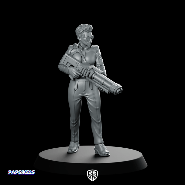 President Mayers P8 Double B Shotgun Cyber - Papsikels Miniatures - We Print Miniatures