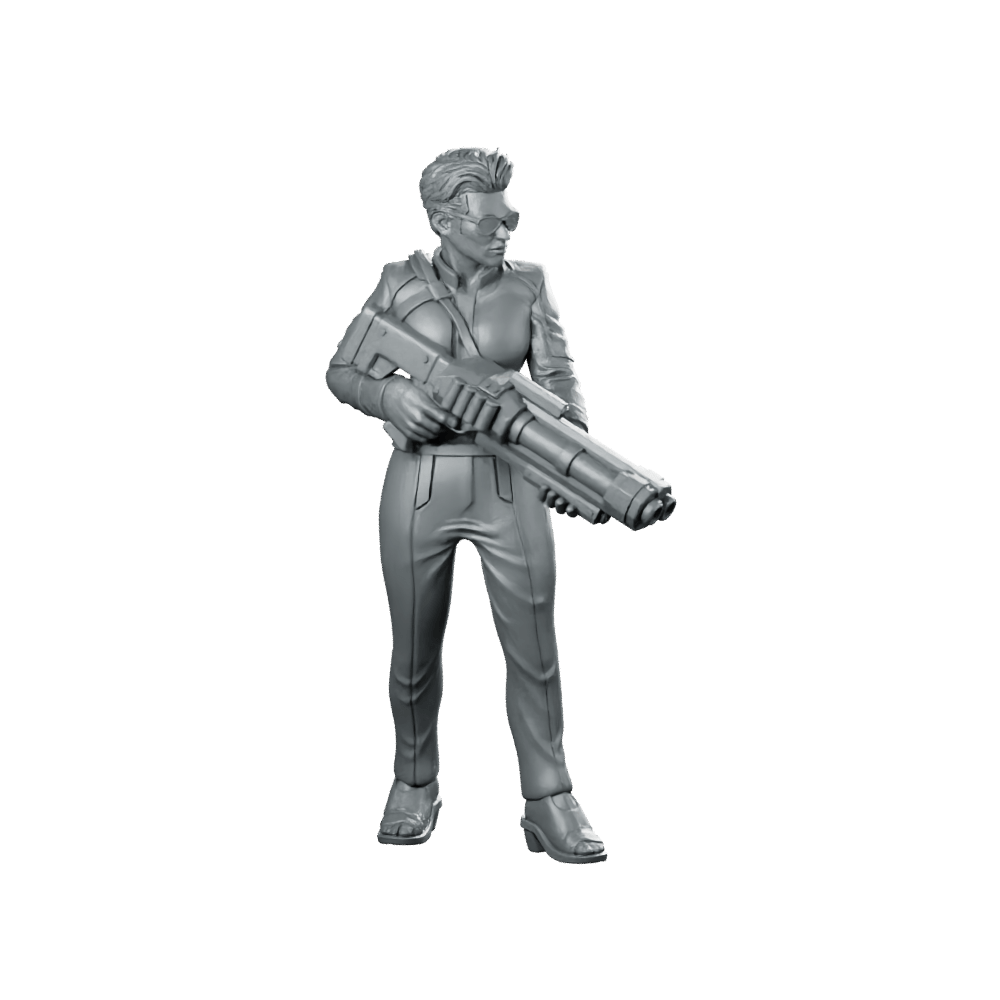 President Mayers P8 Double B Shotgun Cyber - Papsikels Miniatures - We Print Miniatures
