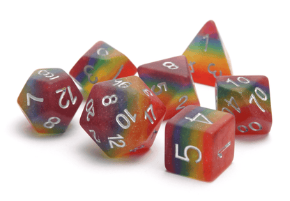 Pride Dice | Matte Rainbow Flag - DiceRoll UK - We Print Miniatures