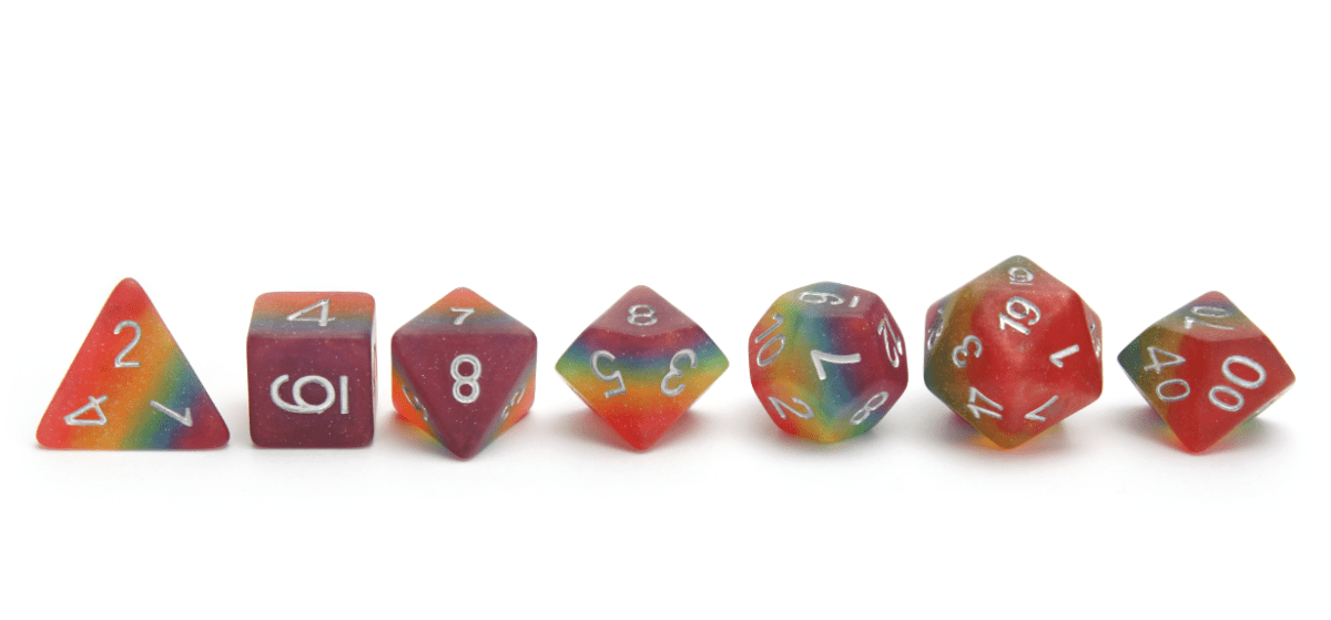 Pride Dice | Matte Rainbow Flag - DiceRoll UK - We Print Miniatures