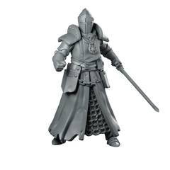 Priest Fight 2 Miniature Armoured Knight Swordsman Miniature 360 Spin 01