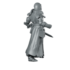 Priest Fight 2 Miniature Armoured Knight Swordsman Miniature 360 Spin 03