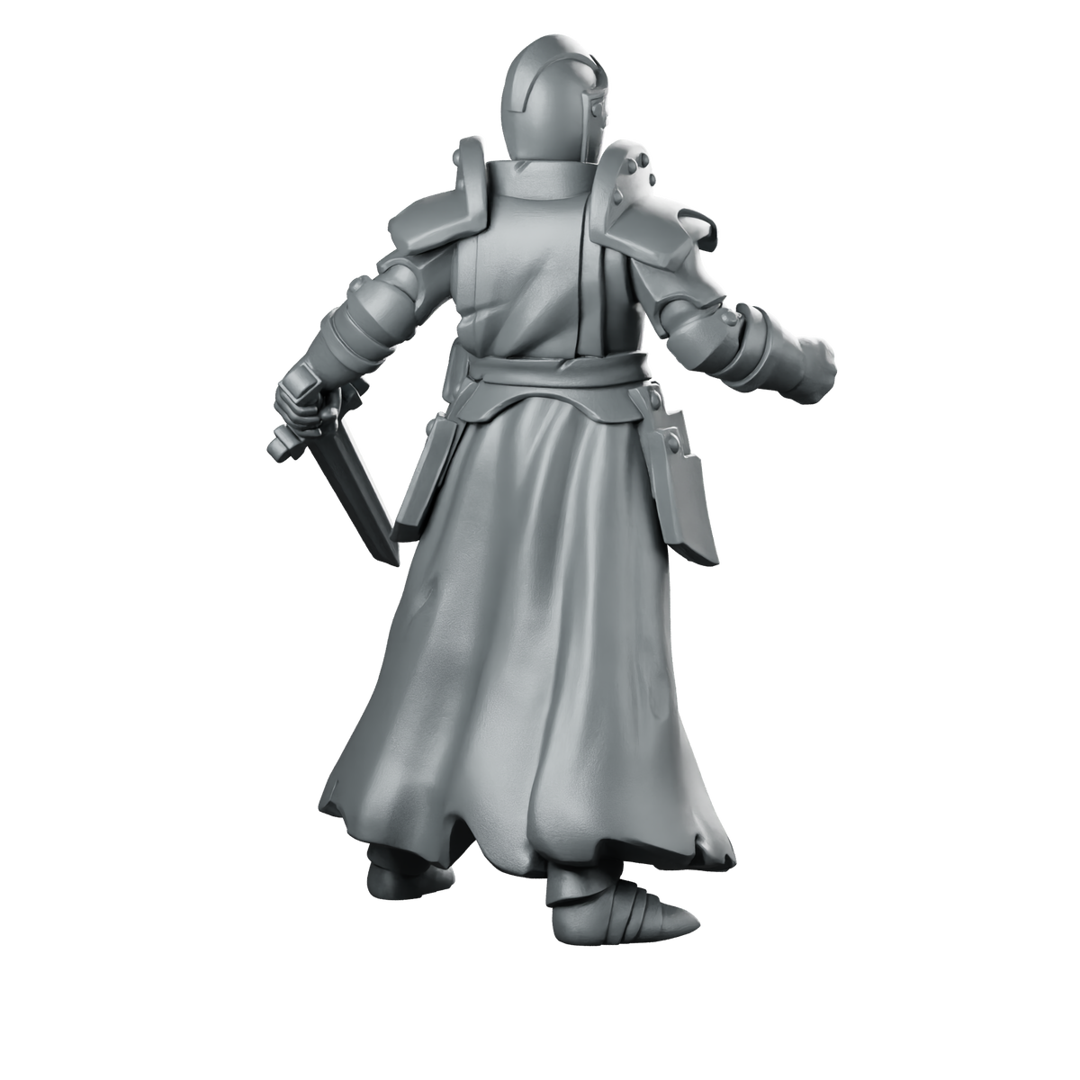 Priest Fight 2 Miniature Armoured Knight Swordsman Miniature 360 Spin 04