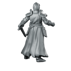 Priest Fight 2 Miniature Armoured Knight Swordsman Miniature 360 Spin 04