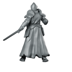 Priest Fight 2 Miniature Armoured Knight Swordsman Miniature 360 Spin 05