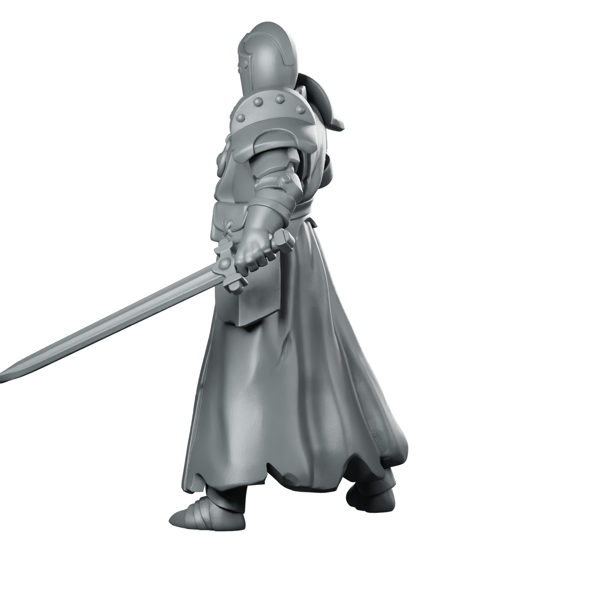 Priest Fight 2 Miniature Armoured Knight Swordsman Miniature 360 Spin 06