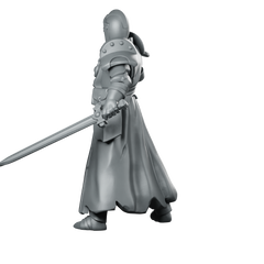 Priest Fight 2 Miniature Armoured Knight Swordsman Miniature 360 Spin 06