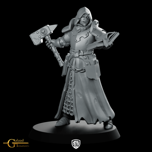 Priest Hold Book 1 Miniature Hooded Battle - Galaad - We Print Miniatures
