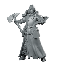 Priest Hold Book 1 Miniature Hooded Battle Miniature 360 Spin 01