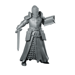 Priest Hold Book 2 Miniature Armoured Knight - Galaad - We Print Miniatures