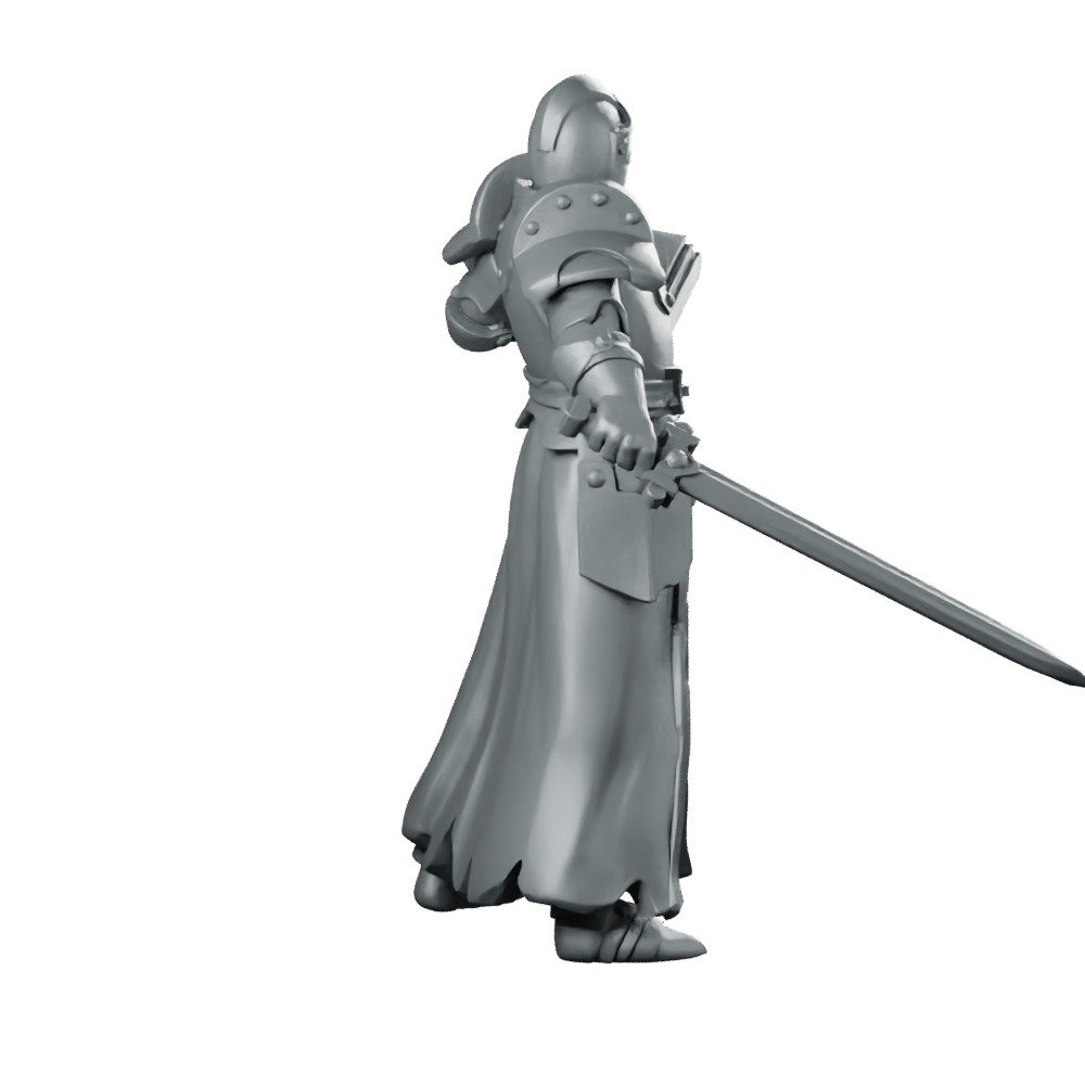 Priest Hold Book 2 Miniature Armoured Knight - Galaad - We Print Miniatures