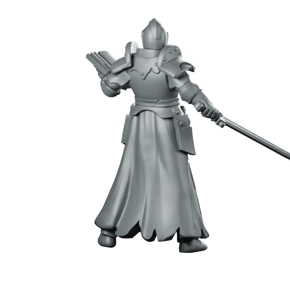 Priest Hold Book 2 Miniature Armoured Knight - Galaad - We Print Miniatures