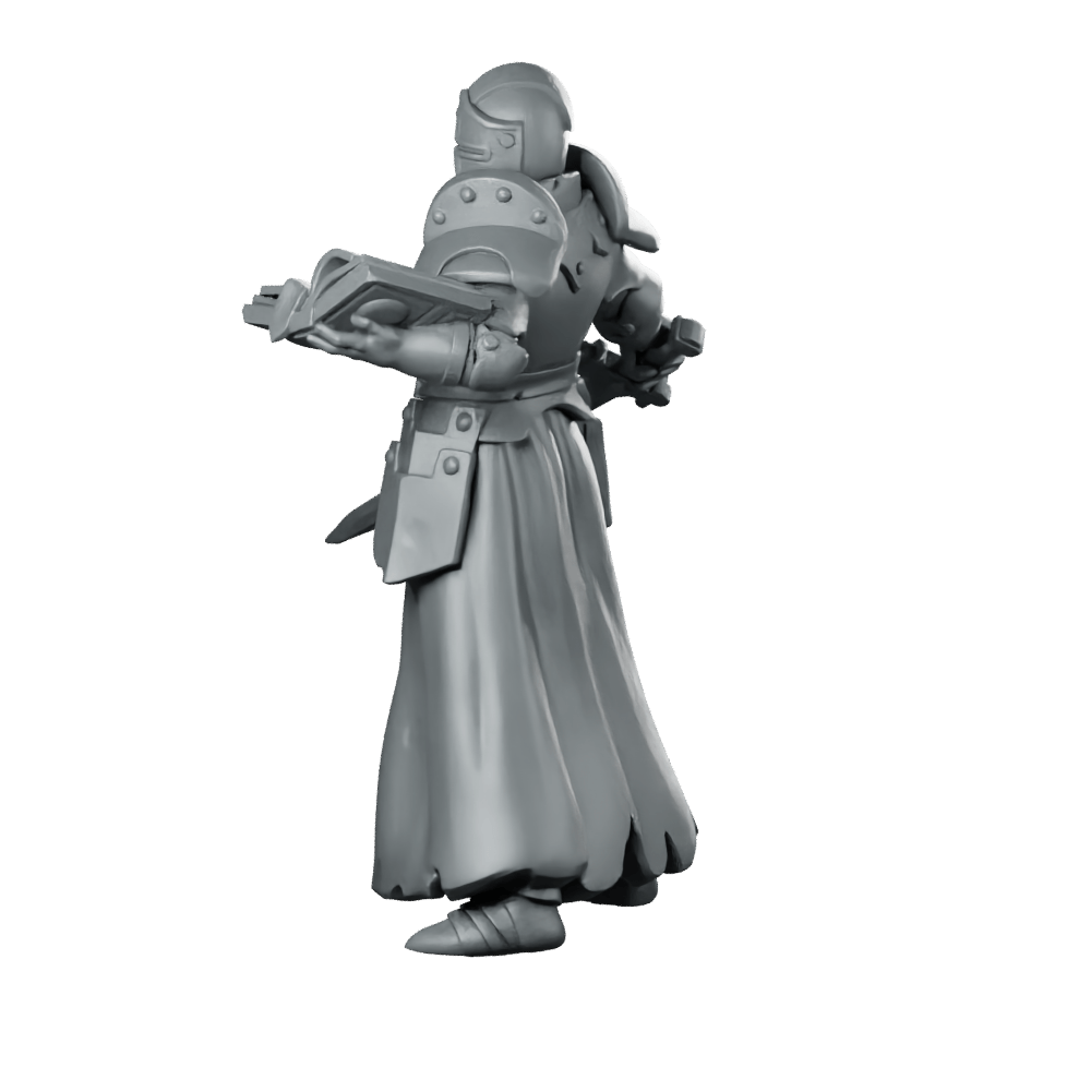 Priest Hold Book 2 Miniature Armoured Knight - Galaad - We Print Miniatures