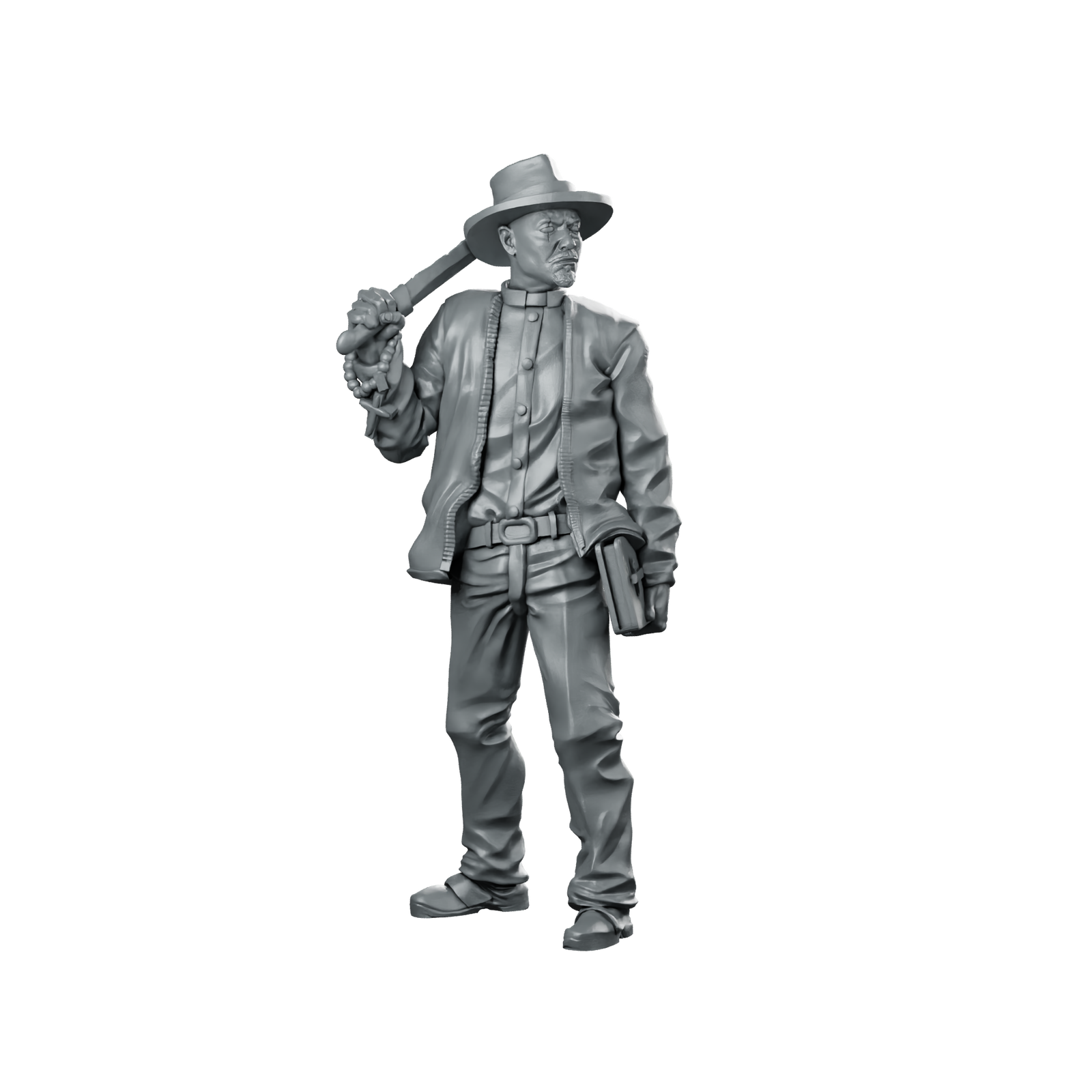 Priest Survivor Miniature Priest Survivor Holy Book Miniature 360 Spin 01