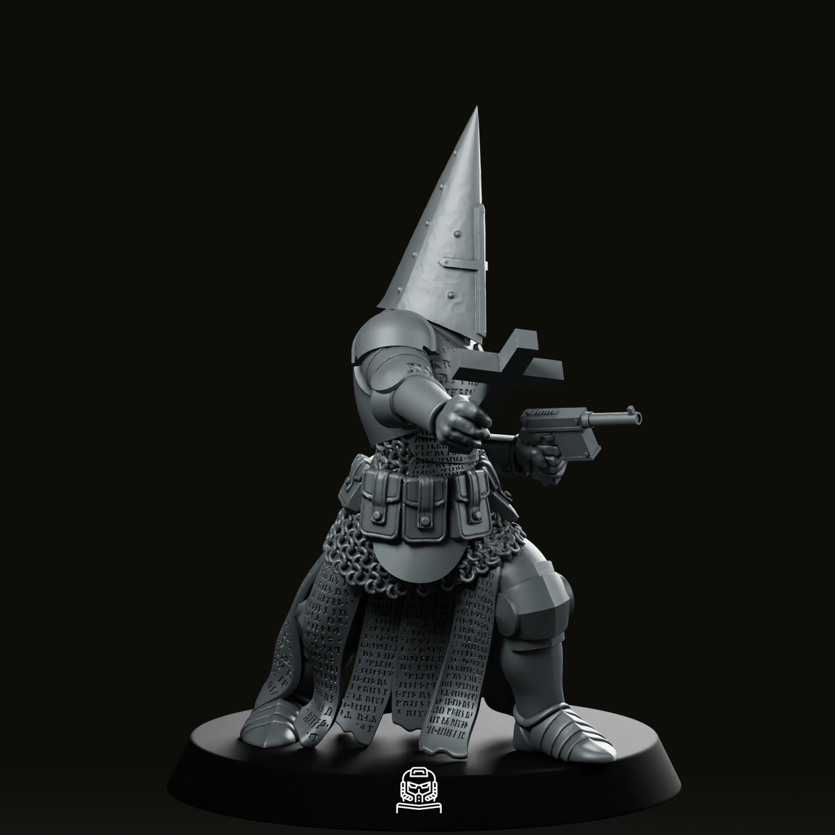 Priest With Cross Trench Crusade Miniature - Onmioji - We Print Miniatures