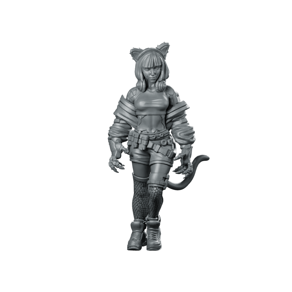 Primal Carbon Fang 1 Miniature Cyberpunk Infiltrator Operative - Unit9 - We Print Miniatures