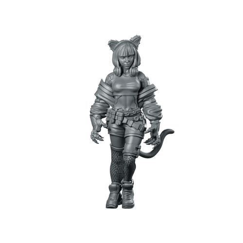 Primal Carbon Fang 1 Miniature Cyberpunk Infiltrator Operative - Unit9 - We Print Miniatures