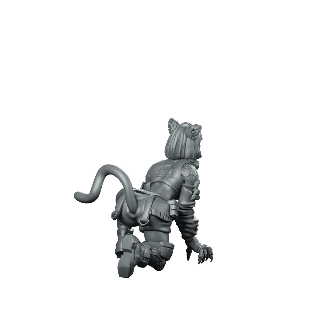Primal Carbon Fang 2 Miniature Cyberpunk Assassin Stealth - Unit9 - We Print Miniatures