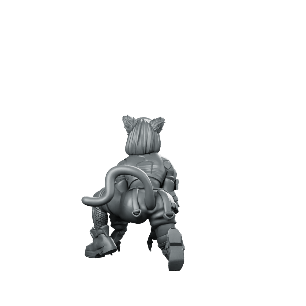 Primal Carbon Fang 2 Miniature Cyberpunk Assassin Stealth - Unit9 - We Print Miniatures