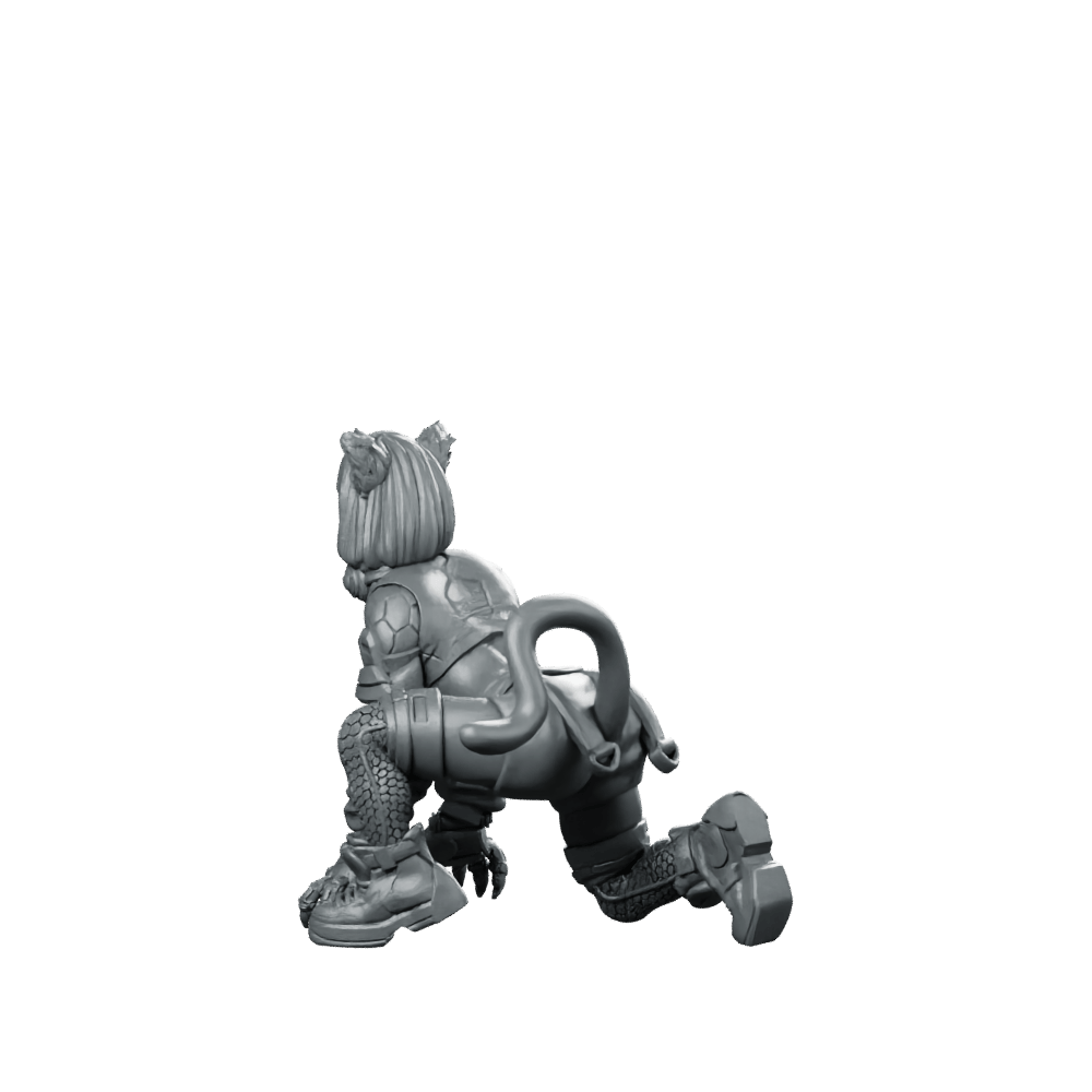 Primal Carbon Fang 2 Miniature Cyberpunk Assassin Stealth - Unit9 - We Print Miniatures
