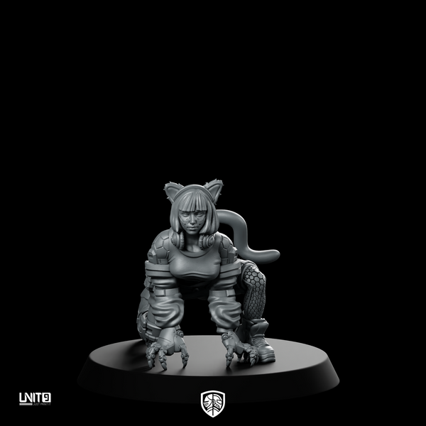 Primal Carbon Fang 2 Miniature Cyberpunk Assassin Stealth