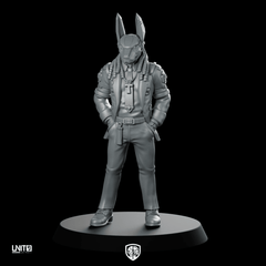 Primal Jackal p1 Miniature Cyberpunk Tactician Operative Character - Unit9 - We Print Miniatures