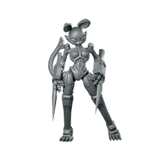 Primal Lagbyte v2 Miniature Cyberpunk Cyborg Alien Assassin - Unit9 - We Print Miniatures